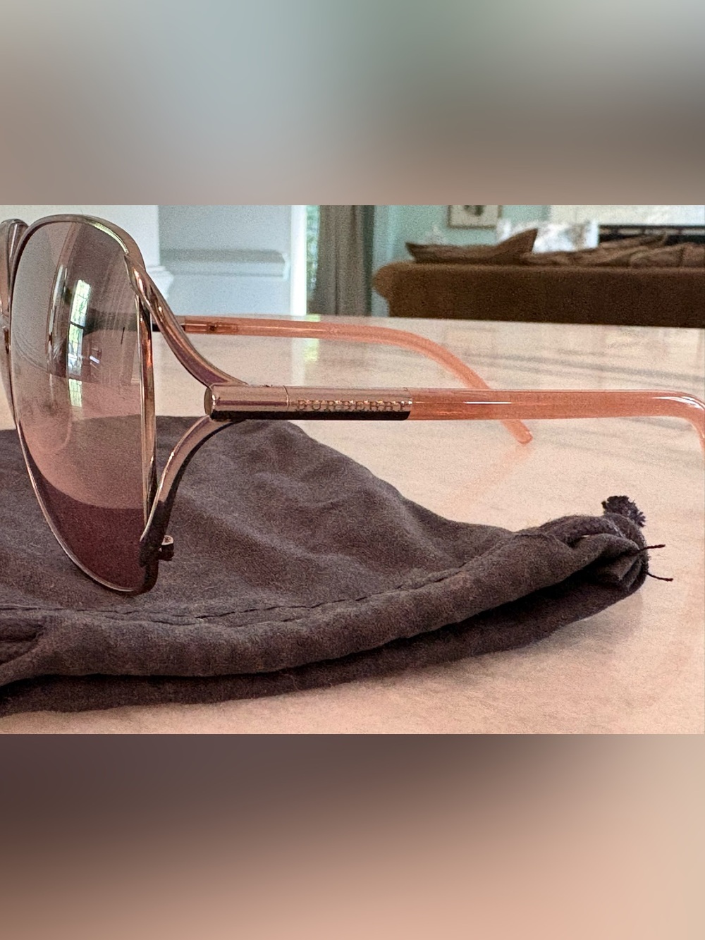 Burberry Blush (Dusty Pink) and Chrome Sunglasses